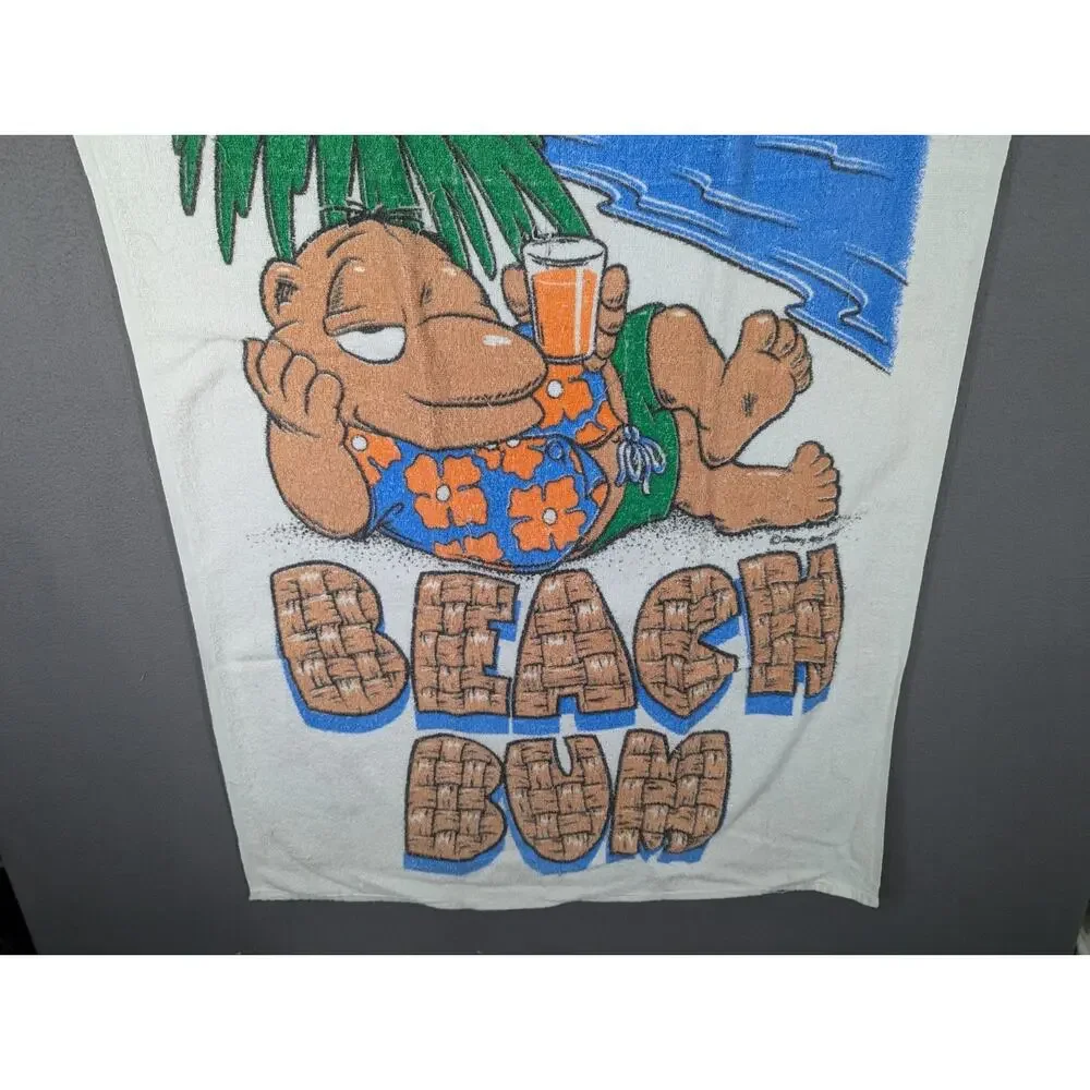 Vintage Florida Beach Bum Towel 27.5x51.5